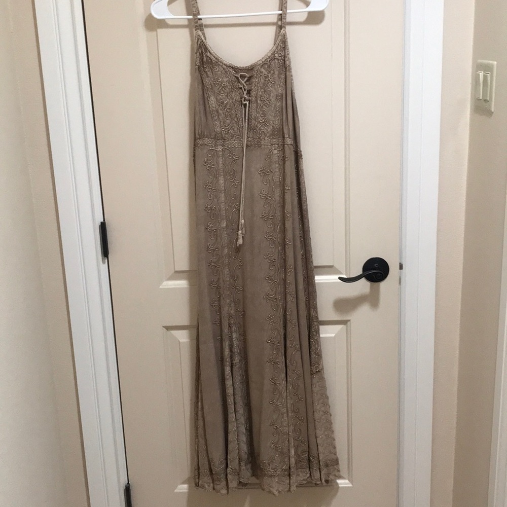 embroidered dress sheer on Bottom of the dress